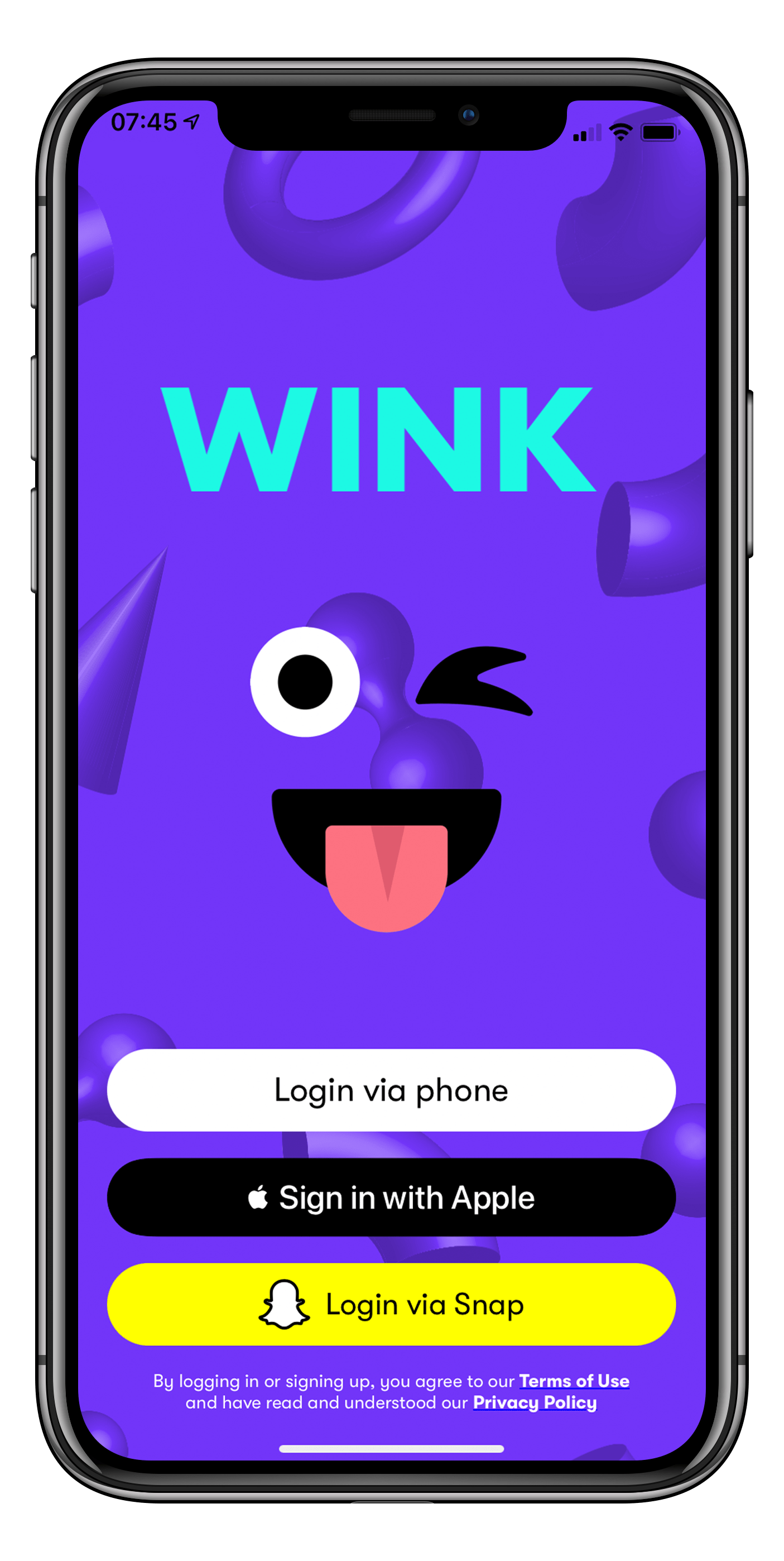 Sign in wink 😉 Winking