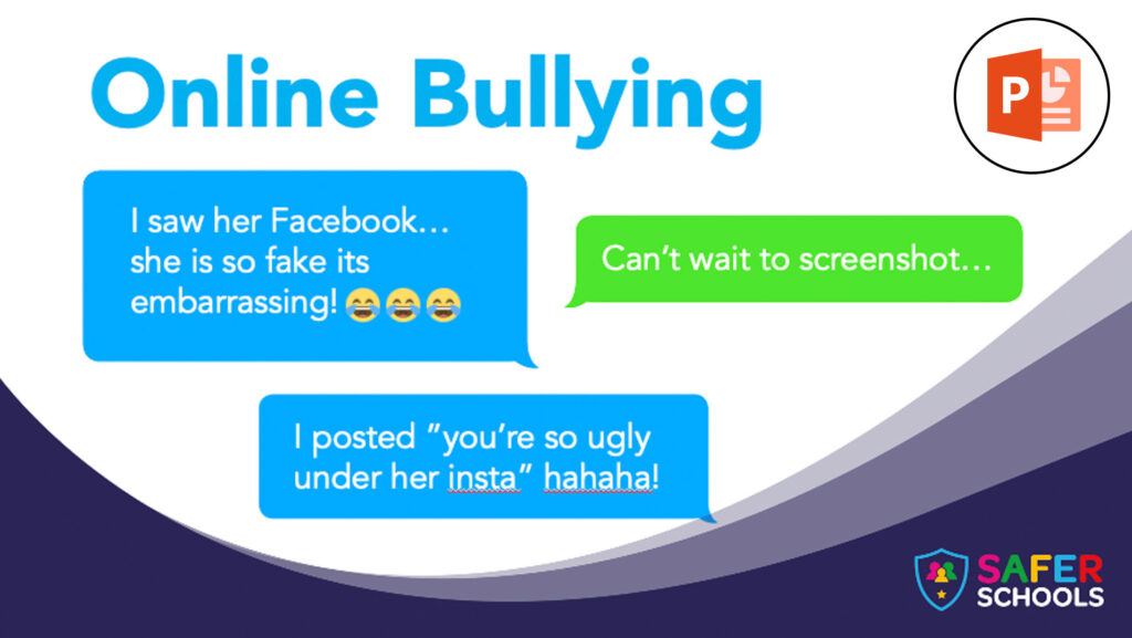 text bubbles of online bullying