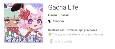 Gacha Life Google Play